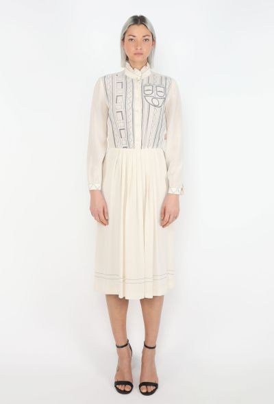 Louis Féraud 1993 Printed Silk Dress - 2