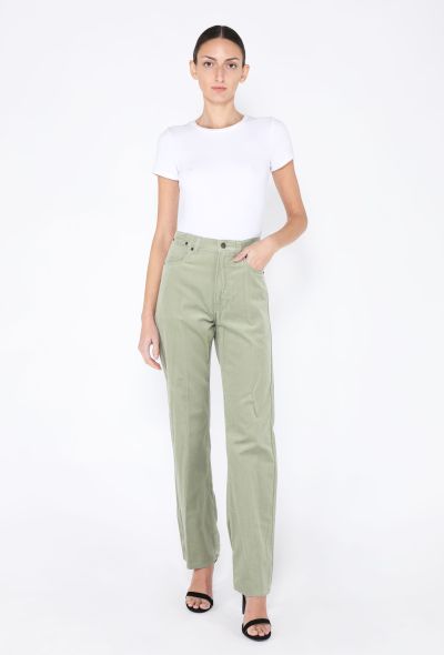 Dries Van Noten 2023 Velvet Straight Leg Trousers - 2