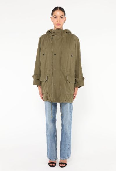 Saint Laurent 2015 Hooded Shearling Lined Parka - 2