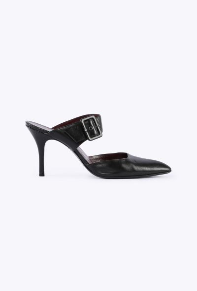 Chanel Leather Buckle Mules, 2003 - 1