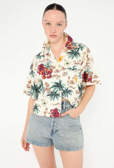 Miu Miu 2024 Tropical Silk Shirt - 1
