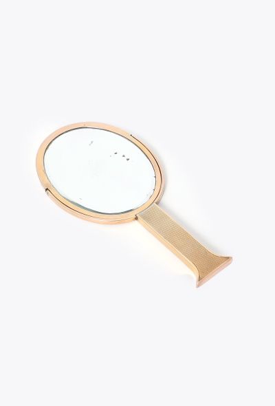Hermès Rare 1950s Pink Gold Hand Mirror - 2