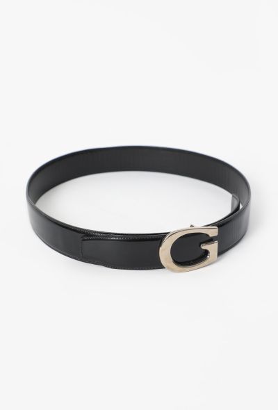 Gucci Patent Leather 'G' Belt, 1990s - 2