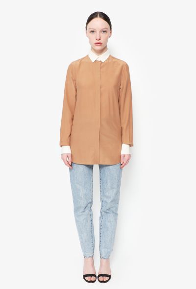                             Bi-Color Silk Shirt - 1