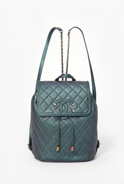 Chanel Filigree Caviar Quilted Backpack - 2