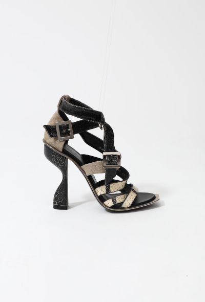 Balenciaga Resort 2012 Sculpted Snakeskin Sandals - 1