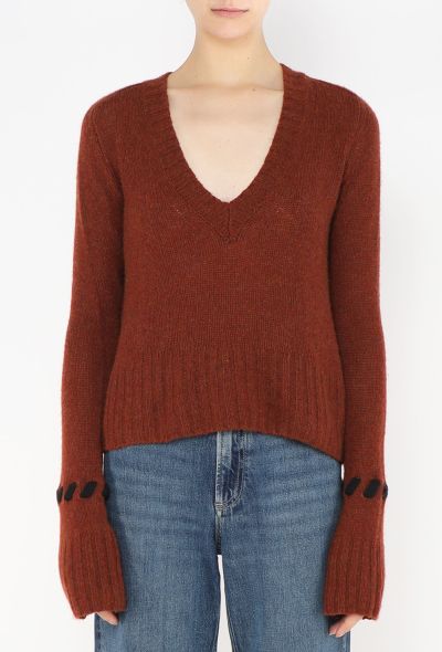 Khaite Cashmere Whipstitch Sweater - 1