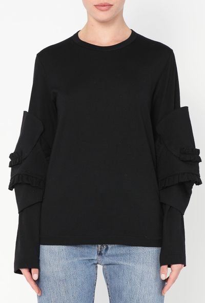 Comme des Garçons Ruffled Patchwork Top - 1