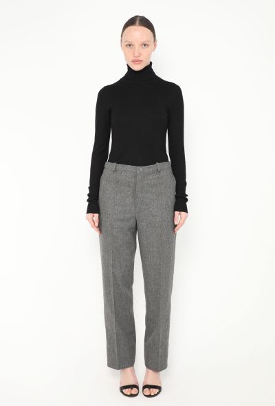 Saint Laurent '70s Felted Straight-Leg Trousers - 1