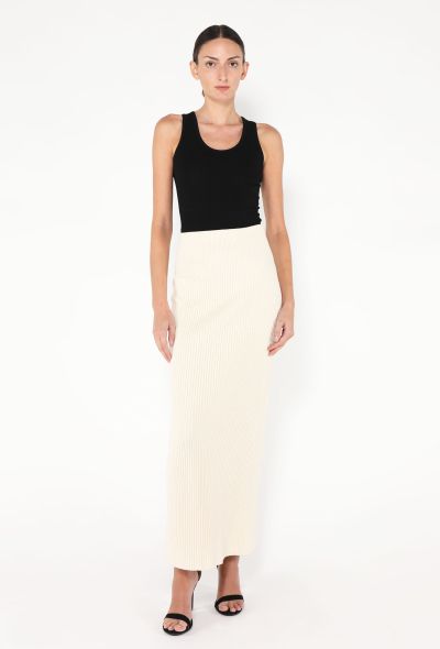 Toteme 2024 Bouclé Ribbed Maxi Skirt - 1