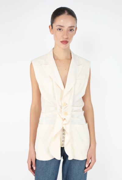 Jean Paul Gaultier 2005 Corset Ruffled Silk Blazer - 2