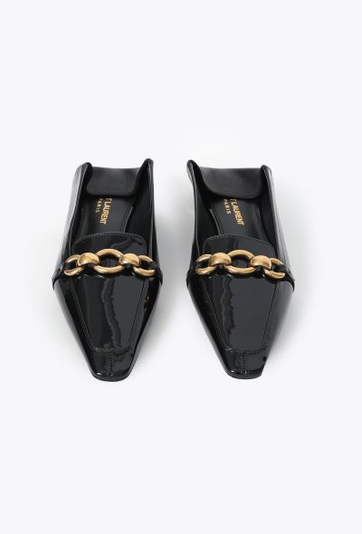 Saint Laurent 2024 Patent Chainlink Loafers - 1