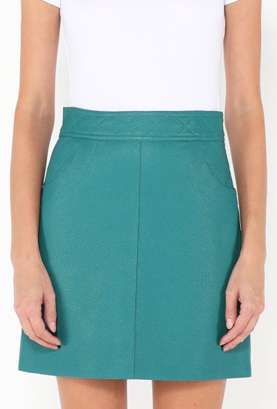 Hermès 2024 Leather Quilted Miniskirt - 2