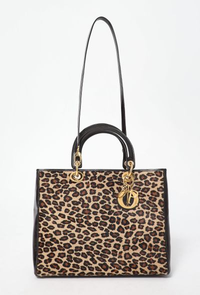 Dior '90s Leopard Large Lady Dior Bag - 2