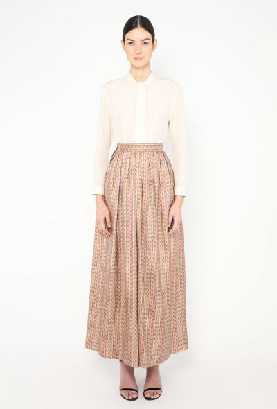 Saint Laurent S/S 1978 Pleated Floral Skirt - 1 Saint Laurent S/S 1978 Pleated Floral Skirt - 1