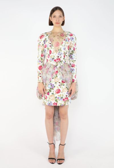 Azzaro Vintage Floral Chiffon Cocktail Dress - 2