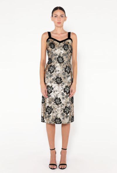 '90s Floral Sequin Cocktail Dress - 1