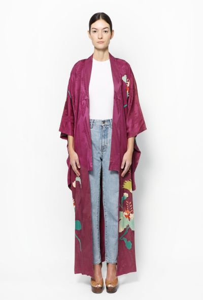 World Treasures '50s Authentic Floral Jacquard Kimono - 2