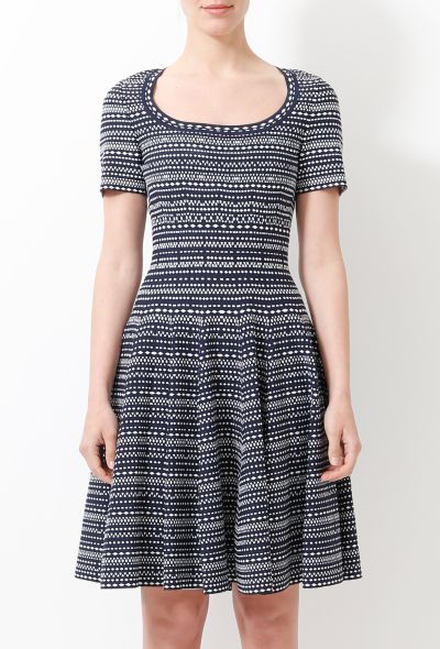                                         Classic Graphic Knit Skater Dress-2