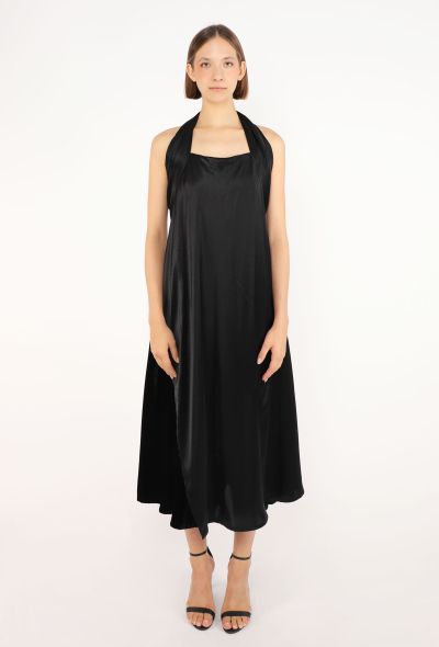 Yohji Yamamoto Open-Back Charmeuse Halter Dress - 2