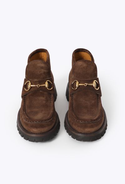 Gucci 2025 Horsebit Suede Ankle Boots - 2