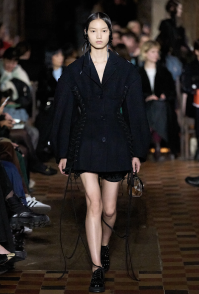 F/W 2024 Lace Up Peacoat - 2