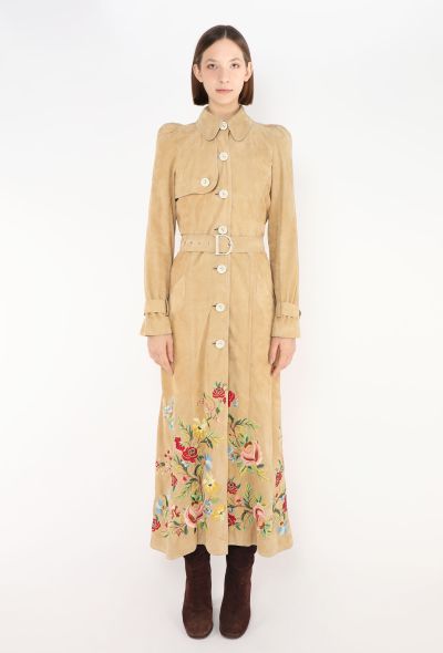 Dior STUNNING S/S 2005 Suede Embroidered Trench - 1 Dior STUNNING S/S 2005 Suede Embroidered Trench - 1