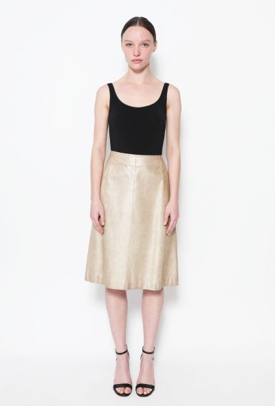 Chanel Metallic Leather Skirt - 1