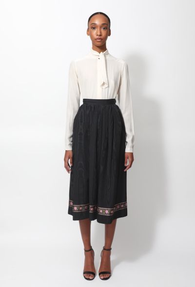 Saint Laurent 70s Floral Embroidered Skirt - 1