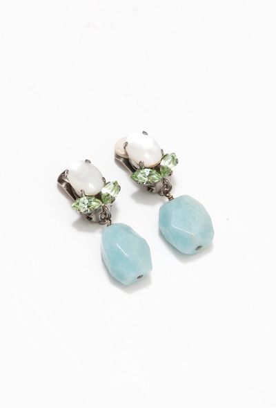                                        Vintage Philippe Ferrandis Rock Crystal Drop Earrings-1