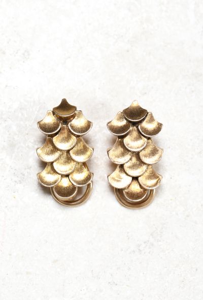                             Vintage Buccellati 18k Yellow Gold Clip Earrings-2