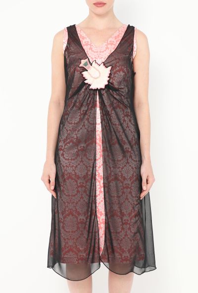 Alexander McQueen 1997 Damask Overlay Appliqué Dress - 2 Alexander McQueen 1997 Damask Overlay Appliqué Dress - 2