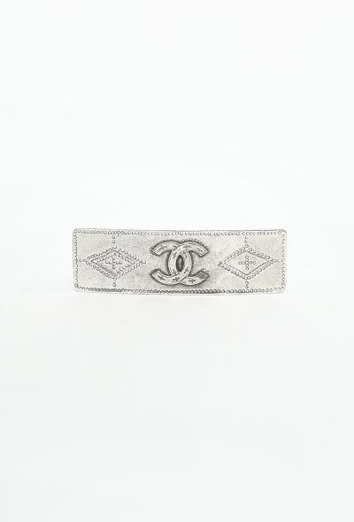 Chanel Embossed 'CC' Barrette - 1