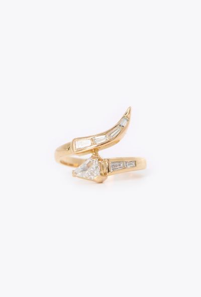 Vintage Fine Jewelry 18k Yellow Gold & Diamond Serpent Ring - 1 Vintage Fine Jewelry 18k Yellow Gold & Diamond Serpent Ring - 1