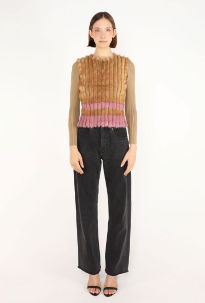 Prada Striped Mink Fur Top, 2000 - 2