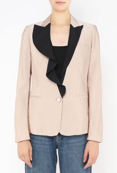 Valentino Ruffled Silk Smoking Blazer - 1 Valentino Ruffled Silk Smoking Blazer - 1
