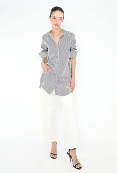 Céline Pinstripe Cotton Bib Tunic - 2