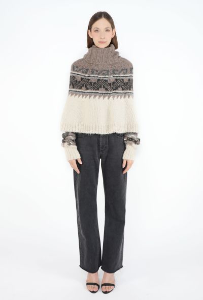 Hermès 2006 Alpaga Knit Poncho & Arm Warmers - 1