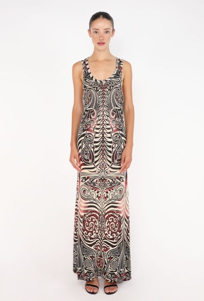 Jean Paul Gaultier Tattoo Print Maxi Dress, S/S 1996 - 1