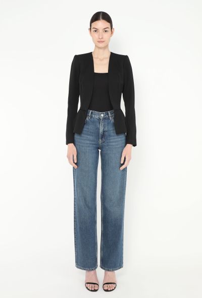 Saint Laurent Peplum Smoking Blazer - 2 Saint Laurent Peplum Smoking Blazer - 2