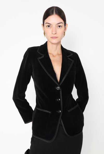 Saint Laurent 1974 Velvet Smoking Blazer - 1 Saint Laurent 1974 Velvet Smoking Blazer - 1