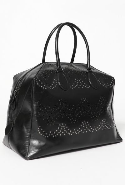 Alaïa Laser Cut Studded Bowling Bag - 2 Alaïa Laser Cut Studded Bowling Bag - 2