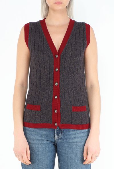 Chanel Rare F/W 1997 Cashmere Ribbed Vest - 1
