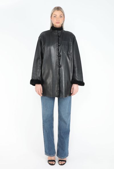 Saint Laurent '80s Shearling-Lined Leather Jacket - 1