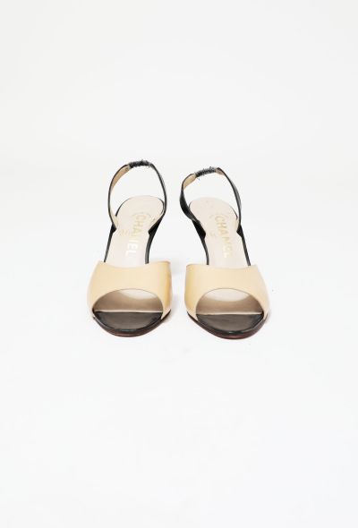 Chanel Classic Bicolor Slingback Sandals - 2