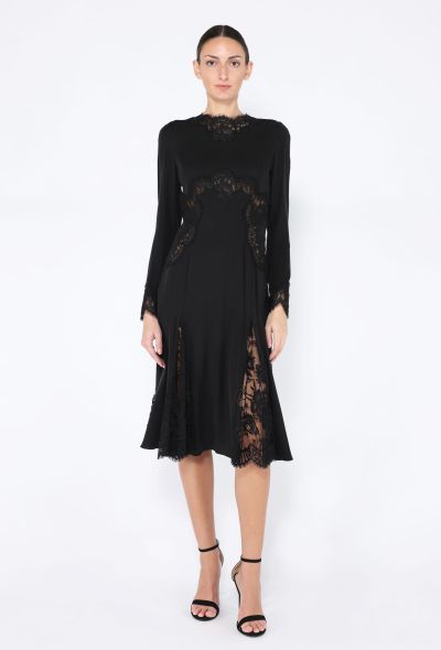 Dolce & Gabbana 2025 Charmeuse & Lace Midi Dress - 1