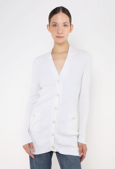 Chanel Ribbed 'CC' Cardigan - 1