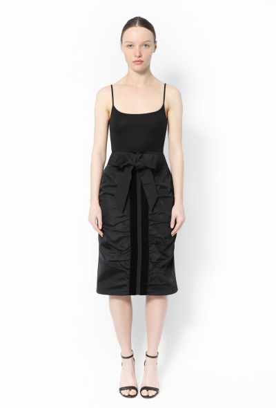                             F/W 2002 Ruched Silk Skirt - 1