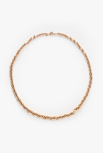 Vintage Fine Jewelry 1970s 18k Yellow Gold Chainlink Necklace - 1 Vintage Fine Jewelry 1970s 18k Yellow Gold Chainlink Necklace - 1