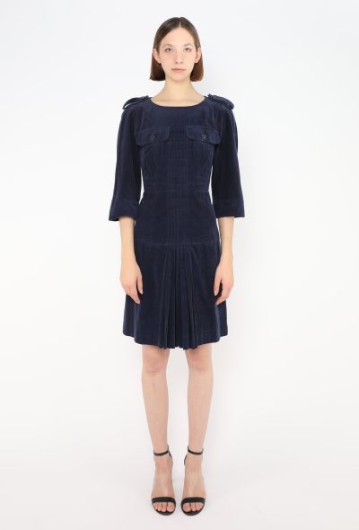 Chanel 2013 Corduroy Épaulette Dress - 1